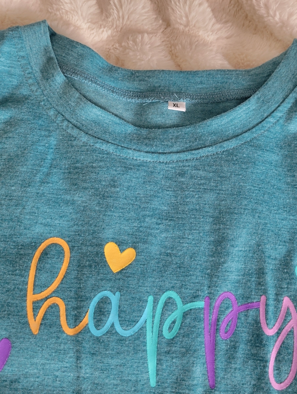 Womens XL 'Last Day Of School' Tshirt Teal - Picture 6 of 6